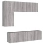 Wall-mounted TV furniture set, 5 pieces, engineered wood, Sonoma gray. by , TV Furniture - Ref: Foro24-3216469, Price: 216,48...