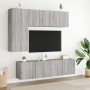 Wall-mounted TV furniture set, 5 pieces, engineered wood, Sonoma gray. by , TV Furniture - Ref: Foro24-3216469, Price: 216,48...