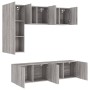 Wall-mounted TV furniture set, 5 pieces, engineered wood, Sonoma gray. by , TV Furniture - Ref: Foro24-3216469, Price: 216,84...