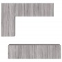 Wall-mounted TV furniture set, 5 pieces, engineered wood, Sonoma gray. by , TV Furniture - Ref: Foro24-3216469, Price: 216,48...