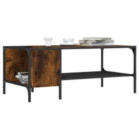 Mesa centro estante madera ingeniería roble ahumado 100x51x40cm de , Mesas de centro - Ref: Foro24-837734, Precio: 34,73 €, D...