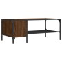 Center table with oak brown engineered wood shelf 100x51x40 cm by , Coffee table - Ref: Foro24-837736, Price: 35,83 €, Discou...