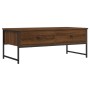 Engineered wood brown oak coffee table 101x49x39.5 cm by , Coffee table - Ref: Foro24-837741, Price: 78,99 €, Discount: %