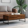 Engineered wood brown oak coffee table 101x49x39.5 cm by , Coffee table - Ref: Foro24-837741, Price: 78,99 €, Discount: %