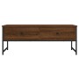 Engineered wood brown oak coffee table 101x49x39.5 cm by , Coffee table - Ref: Foro24-837741, Price: 78,99 €, Discount: %