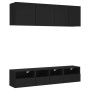 Wall-mounted TV furniture set, 5 pieces, engineered wood, black by , TV Furniture - Ref: Foro24-3216512, Price: 156,10 €, Dis...