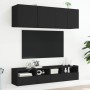 Muebles de TV de pared 5 piezas madera de ingeniería negro de , Muebles TV - Ref: Foro24-3216512, Precio: 157,54 €, Descuento: %