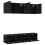 Wall-mounted TV furniture set, 5 pieces, engineered wood, black by , TV Furniture - Ref: Foro24-3216512, Price: 156,10 €, Dis...