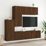 Wall-mounted TV furniture set, 5 pieces, engineered wood, brown oak. by , TV Furniture - Ref: Foro24-3216495, Price: 265,92 €...