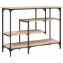 Sonoma oak console table with shelves 100x35x75 cm by , Side tables - Ref: Foro24-837788, Price: 72,27 €, Discount: %