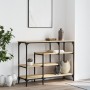 Sonoma oak console table with shelves 100x35x75 cm by , Side tables - Ref: Foro24-837788, Price: 72,27 €, Discount: %