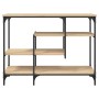 Sonoma oak console table with shelves 100x35x75 cm by , Side tables - Ref: Foro24-837788, Price: 72,27 €, Discount: %