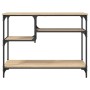 Mesa consola con estantes roble Sonoma 100x35x75 cm de , Mesas auxiliares - Ref: Foro24-837783, Precio: 56,99 €, Descuento: %