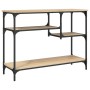 Mesa consola con estantes roble Sonoma 100x35x75 cm de , Mesas auxiliares - Ref: Foro24-837783, Precio: 56,99 €, Descuento: %