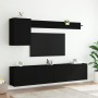 5-Piece Black Engineered Wood Wall TV Cabinets by , TV Furniture - Ref: Foro24-3216497, Price: 163,19 €, Discount: %