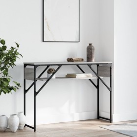 Console table with Sonoma grey engineered wood shelf 105x30x75 cm by , Side tables - Ref: Foro24-837795, Price: 41,09 €, Disc...