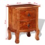 Solid acacia wood bedside table with drawers by vidaXL, Nightstands - Ref: Foro24-243971, Price: 119,15 €, Discount: %