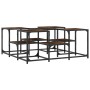 Engineered wood smoked oak coffee table 91x91x40 cm by , Coffee table - Ref: Foro24-839075, Price: 54,79 €, Discount: %