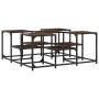 Engineered wood smoked oak coffee table 91x91x40 cm by , Coffee table - Ref: Foro24-839075, Price: 54,79 €, Discount: %