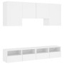 Wall-mounted TV furniture set, 5 pieces, engineered wood, white. by , TV Furniture - Ref: Foro24-3216525, Price: 177,31 €, Di...