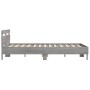 Cama con cabecero madera de ingeniería gris Sonoma 140x190 cm de , Camas y somieres - Ref: Foro24-3207439, Precio: 171,06 €, ...