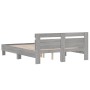 Cama con cabecero madera de ingeniería gris Sonoma 140x190 cm de , Camas y somieres - Ref: Foro24-3207439, Precio: 171,06 €, ...