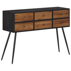 Konsolentisch mit Schubladen massives recyceltes Teakholz 116x30x76 cm von , Schubladen - Ref: Foro24-358525, Preis: 246,66 €...