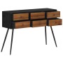 Solid recycled teak console table with drawers 116x30x76 cm by , Drawers - Ref: Foro24-358525, Price: 246,49 €, Discount: %