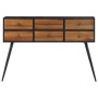 Solid recycled teak console table with drawers 116x30x76 cm by , Drawers - Ref: Foro24-358525, Price: 246,49 €, Discount: %