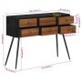 Solid recycled teak console table with drawers 116x30x76 cm by , Drawers - Ref: Foro24-358525, Price: 246,49 €, Discount: %