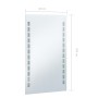 Espejo de pared de baño con LED 60x100 cm de vidaXL, Espejos - Ref: Foro24-144698, Precio: 92,99 €, Descuento: %