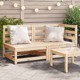 Solid pine wood 2-seater garden sofa by , Modular outdoor sofas - Ref: Foro24-837942, Price: 112,99 €, Discount: %