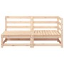 Solid pine wood 2-seater garden sofa by , Modular outdoor sofas - Ref: Foro24-837942, Price: 110,15 €, Discount: %