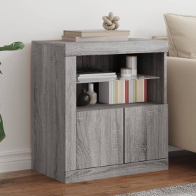 Sideboard with Sonoma grey LED lights 60.5x37x67 cm by , Sideboards - Ref: Foro24-836621, Price: 80,60 €, Discount: %