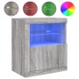 Aparador con luces LED gris Sonoma 60,5x37x67 cm de , Aparadores - Ref: Foro24-836621, Precio: 80,60 €, Descuento: %