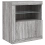 Sideboard with Sonoma grey LED lights 60.5x37x67 cm by , Sideboards - Ref: Foro24-836621, Price: 89,02 €, Discount: %