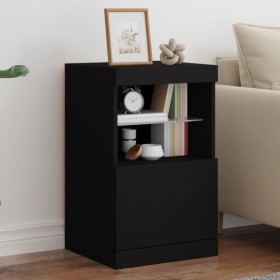 Black sideboard with LED lights 41x37x67 cm by , Sideboards - Ref: Foro24-836680, Price: 58,49 €, Discount: %