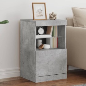 Sideboard with LED lights in concrete gray 41x37x67 cm by , Sideboards - Ref: Foro24-836682, Price: 57,18 €, Discount: %