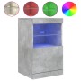 Sideboard with LED lights in concrete gray 41x37x67 cm by , Sideboards - Ref: Foro24-836682, Price: 57,18 €, Discount: %