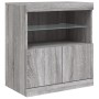 Sideboard with LED lights Sonoma gray 60x37x67 cm by , Sideboards - Ref: Foro24-836656, Price: 65,97 €, Discount: %