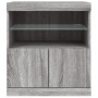 Sideboard with LED lights Sonoma gray 60x37x67 cm by , Sideboards - Ref: Foro24-836656, Price: 65,97 €, Discount: %