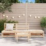 Garden sofa without armrests with solid pine wood footrest by , Modular outdoor sofas - Ref: Foro24-837963, Price: 145,99 €, ...