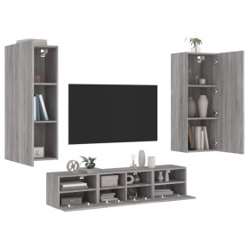 Wand-TV-Möbel 5 Stk. Holzwerkstoff Sonoma grau von , TV-Möbel - Ref: Foro24-3216544, Preis: 205,11 €, Rabatt: %