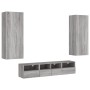 Wall-mounted TV furniture set, 5 pieces, engineered wood, Sonoma gray. by , TV Furniture - Ref: Foro24-3216544, Price: 205,11...