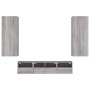 Wall-mounted TV furniture set, 5 pieces, engineered wood, Sonoma gray. by , TV Furniture - Ref: Foro24-3216544, Price: 205,11...