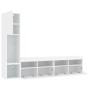 Muebles de TV de pared con LED 4 pzas madera ingeniería blanco de , Muebles TV - Ref: Foro24-3216711, Precio: 201,27 €, Descu...