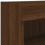 TV wall unit with LED lights, 5 pieces, engineered wood, brown oak. by , TV Furniture - Ref: Foro24-3216724, Price: 186,57 €,...