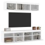 Wall-mounted TV furniture with LED, 5 pieces, engineered wood, white. by , TV Furniture - Ref: Foro24-3216718, Price: 198,79 ...