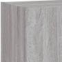 TV wall furniture with LED 5 pieces engineered wood gray Sonoma by , TV Furniture - Ref: Foro24-3216730, Price: 257,40 €, Dis...