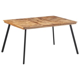 Mesa de comedor madera maciza de teca 148x97x76 cm de , Mesas de cocina y de comedor - Ref: Foro24-358531, Precio: 178,78 €, ...